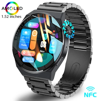 Uued Sobib Huawei Xiaomi NFC Smartwatch Meeste AMOLED466*466 HD Ekraan Südame Löögisageduse BluetoothTalk IP68 Veekindel Smartwatch