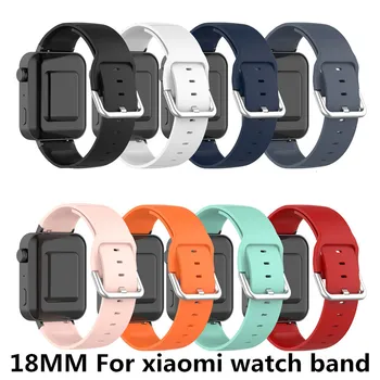 100tk 18mm Vaata Bänd Xiaomi Mi Smart Watch Pehme Silikoon Kummist Käevõru Asendaja Xiaomi Mi Kella Rihm Tarvikud