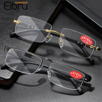 Elbru Mood HD Glass Lugemise Prillid Naised Mehed Frameless Presbyopic Optilised Prillid Unisex Äri Lugemine Prillid Ette+1+4