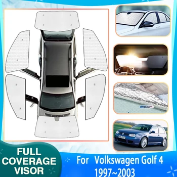 Auto Anti-UV Aknas Päikesevarju Hõlmab Volkswagen VW Golf 4 Golf4 MK4 1J 1997~2003 Päikesekaitsetoodete Aknas Päikesevarjud Hõlmab Tarvikud