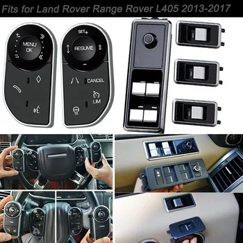 Auto Aken Digitaalse Lüliti Auto Tarvikud Must & Hõbe ABS Jaoks Land Rover Range Rover L405 2013-2017