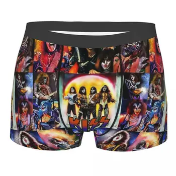 Kiss Band Rock Bokserid Meestele 3D Print Mees Pehme Heavy Metal Bänd Underwear Aluspüksid, Püksikud