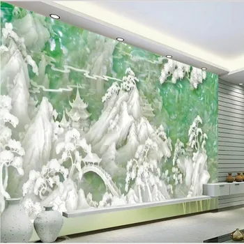 wellyu Kohandatud suuremahuliste seinamaaling Penglai Imedemaa maastiku jade TV seina tapeet seina paber tapeet seinte 3 d