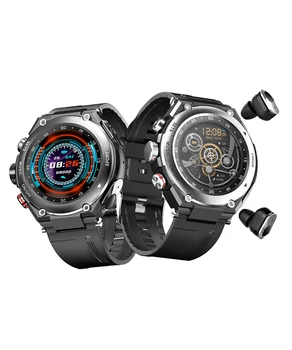 T92 Smart Watch 2 in 1 TWS Traadita Earbuds Keha Temperatuuri Bluetooth Hääl Assistent Kohalike Muusika Dial Kõne Sport Smartwatch