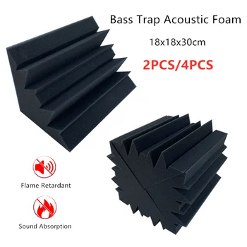 2/4tk 18x18x30cm Must Helikindlus Isolatsioon on Vaht Suure Tihedusega leegiaeglustajana Bass Trap Akustiliste Vaht Seina Sponge