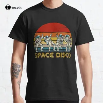Space Disco Vintage Astronaut Disco Naljakas Klassikaline T-Särgi Custom Aldult Teen Unisex Digitaaltrükk Tee Särk Mood Naljakas, Uus