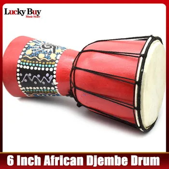 6 Inch Professional Aafrika Djembe Trummi Puidust Kitse Nahk, Hea Heli Traditsiooniline Muusikaline Instrument Teeb Suurt Heli