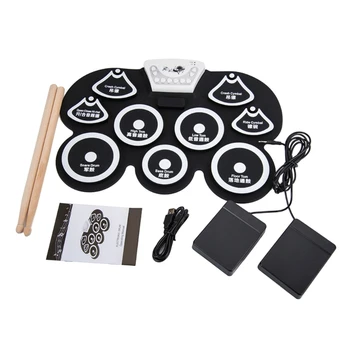 Portable Electric Drum Pad Tabletop Koolitus Tava Drum Pad Suurepärane Kingitus UUS