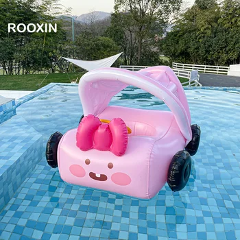 ROOXIN Auto Vee Istme Ujumine Ringi Baby Imikute Ujuma Basseini Täispuhutavad Mänguasjad, Lapsed Ujumine Ringi Rool Istme