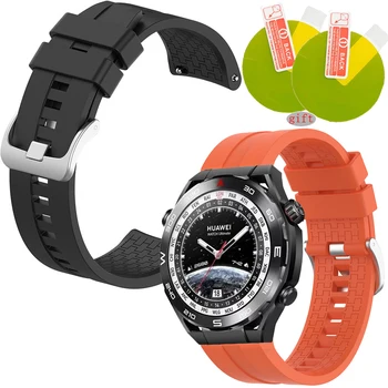 Pehme Silikoon Käevõru Rihma Huawei VAADATA Ülim Smart watch Sport Asendamine Watchband Screen Protector Film