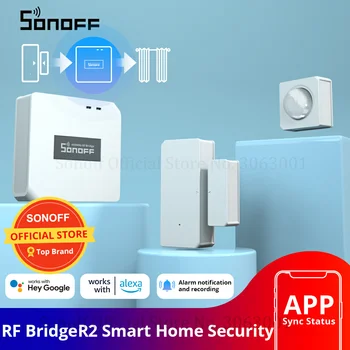 SONOFF RF BridgeR2 433MHz WiFi Signaali Konverter Ukse Akna Andur/ Liikumisandur RF-Kaugjuhtimispult Smart Home Alarm Süsteem