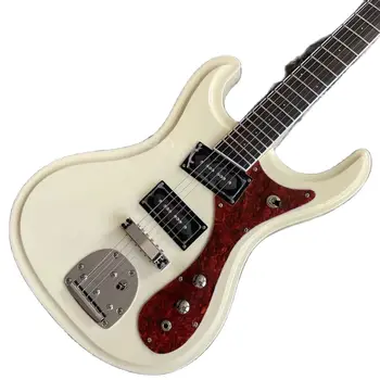 Lvybest Electric Guitar Kohandatud 1965 Ventures Johnny Ramone Mosrite Mark II Deluxe Valge