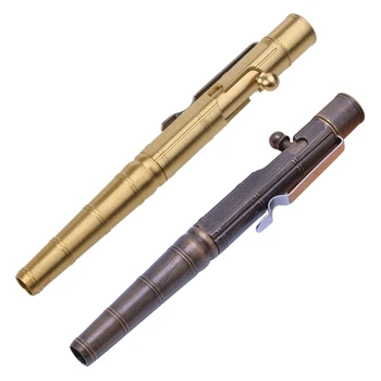 Sõjalise Polt Sile Pen Käsitsi valmistatud Messingist Geeli Pliiats Retro Bambusest Node Polt Tüüp Pen JIAN
