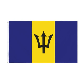 Barbadose Lipu Vibrint Värvi Topelt Õmmeldud Barbadian Riikide Lippe Polüester Bännerid Pronksi Kaitserõngad Siseruumides Väljas Decor