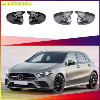 Mõeldud Mercedes-Benz A-Klass W177 2019 2020 Must Välisilme Rearview Mirror Cover Välispeeglid Kaitse Valvurid