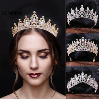 Euroopa Crystal Suur Kuninganna Kroon Naiste Peakatet Pulmakleidid Juuste Aksessuaarid, Ehted ja Pruudi Tiaras Printsess Krooni Ehted SL