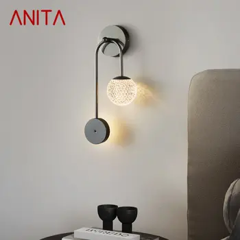ANITA Kaasaegse Must Vask Kõrval Lambi LED-3 Värvi Armas Loominguline Sconce Tuli Koju Voodi Ruum Decor