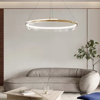Kaasaegne ring akrüül LED-lühter-valgustid elutoas, restoran, baar loft kodu dekoratiivsed lühter lambid ja laternate