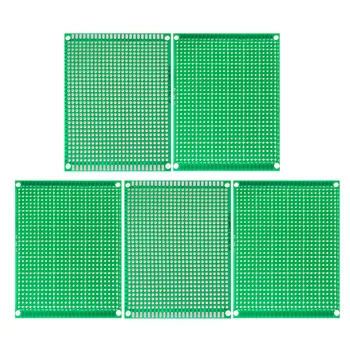 5TK 7*9CM Ühe Külje PCB Pardal Prototüüp Juhatuse Roheline Universaalne elektronskeeme DIY Kit