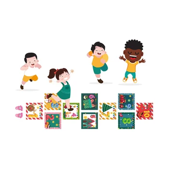10tk Cartoon Digitaalse Võrgu Laste Mäng Korrusel Kleebise Number Teismeline Hüpata Mängu Kleebised isekleepuvad Ukse Kleebis Home Decor