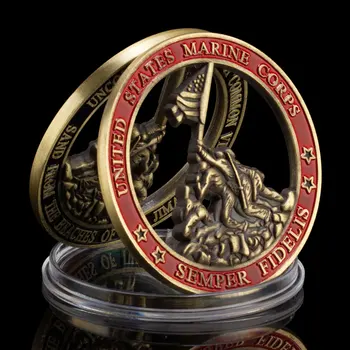 Suur USA Marine Corps Suveniiride Mündi Osakonna Mereväe Värvikas Sõjalise Metallist Vasetatud Väljakutse, Münt, Medal, USA Mündid