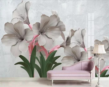 beibehang Kohandatud taustpildi 3D seinamaaling romantiline moe uus lill 3d reljeef lilled elutuba, magamistuba TV taust seina