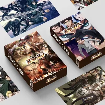 30Pcs/Kast Anime Rünnak Titan Lomo Kaardid Mootorsae Mees Haikyuu Photocards Anime Austajatele Kogumise Kaart Lapsed Kingitus