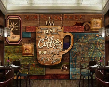 beibehang de papel parede tapeet Super high definition käsitsi maalitud, täiustatud retro cafe, taust seina kaunistamiseks