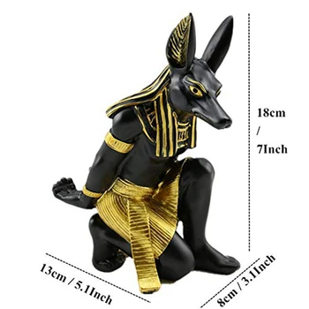 2X Vaik Anubis Jumal, Veini Rack Kujukeste Tänapäeva Egiptus Koer Miniatuuri Kujud Loomade Interjöör Home Decor Laual Skulptuur
