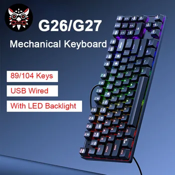 ONIKUMA G26/G27 Juhtmega USB-Gaming Keyboard Black Switch 89/104 Võtmed Gamer PC Sülearvuti Mehaaniliste Klaviatuuride LED Backlight