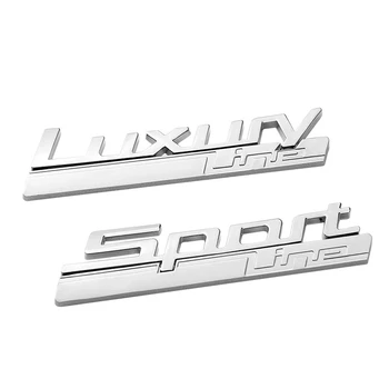 3D ABS Auto Poritiiva Luxury Line Sport Line Logo Embleem, Rinnamärk Kleebis BMW F10 G30 E46 E39 E36 E90 F30 F31 F20 E60 Tarvikud