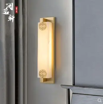 Kõik-vask uue Hiina müüri lamp villa elutuba taust seina lamp Hiina stiilis koridori marmor seina lamp kallis 2023.