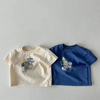 2023 Suvel Uus Beebi Cute Cartoon Prindi Lühikese Varrukaga T-Särgid Puuvill Imiku Casual T-Särgid Väikelapse Poiss, Tüdruk, Tee Lapsed Riided