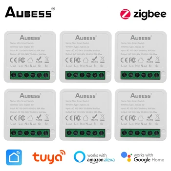 16A Smart Zigbee Lüliti 2-way Kontrolli Lüliti Mini Smart Kaitselüliti Tuya Smart Elu Kontrolli Töö Alexa Google ' i Kodu Yandex Alice