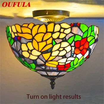 OUFULA Tiffany laevalgusti Kaasaegse Loomingulise Lamp Inventar LED Kodu Elu-Söögituba Teenetemärgi