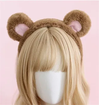Lolita Palus Juuksed Hoop Loomade Karu Kõrvad Peakatet Karvased Peapael Armas Headpiece Anime Cosplay Kostüüm Tarvikud D1339