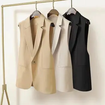 Kevad-Sügis Pintsak Vest Naiste Ülerõivad Vest Daamid Slim Elegantne Pikk Ülikonna Vest Naiste Jope Mantel Office Daamid G25