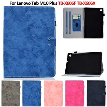 Juhul Lenovo Tab M10 FHD Pluss 10 3 Juhul TB-X606F TB-X606X Rahakott Seista Tablett Funda Lenovo Tab M10 Pluss Juhul Kest+Kingitus