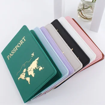Kuuma Stantsimine Maailma Kaart, Pass, Pagasi Kate Silt Paar Pulm Mustuse Passi Kaaskiri Reisimiseks Kaardi Omanikule PU Nahast Rahakott