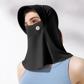 Suvel Jää Silk Maskid Väljas Matkamine, Ratsutamine Näo Mask Mood Hingav Integreeritud Headscarf Mehed Naised Päikesevarju Päikesekaitsetoodete Sall