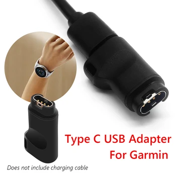 C-tüüpi USB-Kaabel-Laadija Adapter Converter 4 pin Garmin Venu/2/2S/SQ/GarminLily Smartwatch Võimsus laadimispistik