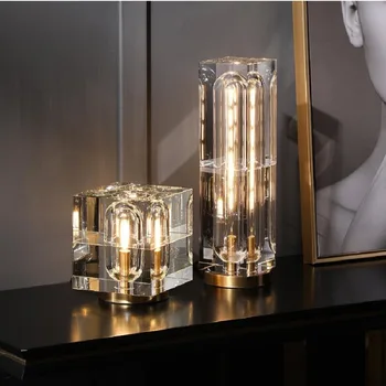 NewLustre Luksus LED Crystal Tabel Lamp Kaasaegne elutoa Kaunistamiseks Valgust Romantiline Pulm luminaria decorativa öölambid